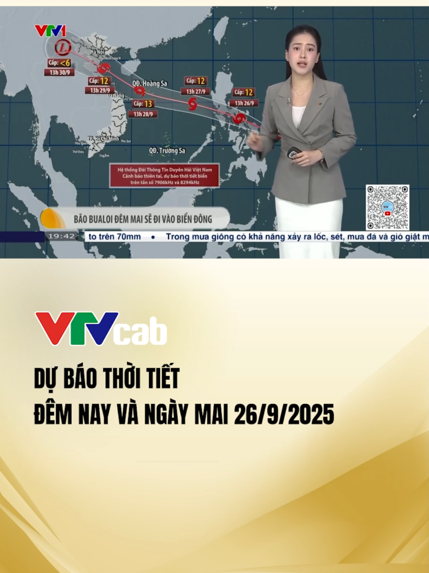 #dubaothoitiet đêm nay và ngày mai 26/9/2025 #vtvcab #vtvcabthoitiet #tiktoknews #xuhuong #thoitiethomnay