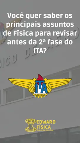📊 Você sabe o que mais cai no ITA 2ª fase? Eu analisei os últimos 10 anos e trouxe tudo no reels para você não perder tempo. E se você quiser um curso completo de física, com conteúdo direcionado para a prova mais difícil do Brasil, o link está na bio. 🚀 #ITA2fase #ITA #CursoIMEITA #EdwardFísica #FísicaITA 