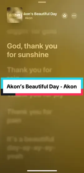 Akon’s Beautiful Day - Akon #akon #beautifulday #songlyrics #trendingsound #fyp 
