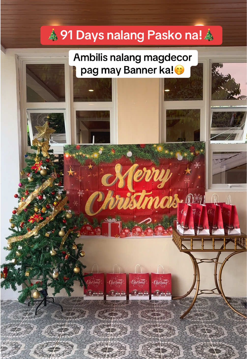 91 Days nalang! May Banner kana ba?🤭🎄❤️ #christmasbanner #christmasdecor #christmasdecorations #christmasdecorating #merrychristmas 