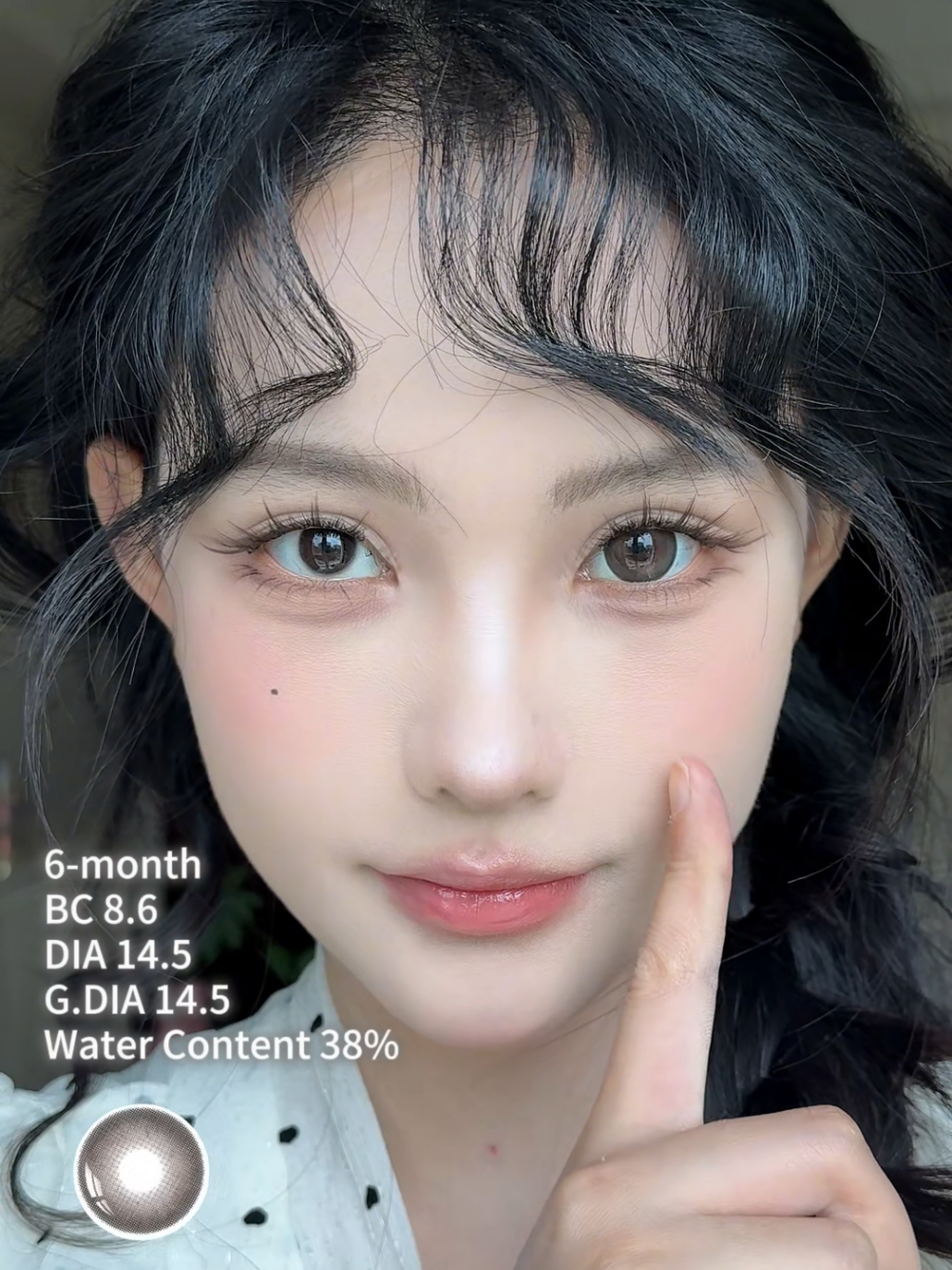 Replying to @thwiefs G.DIA 14.5mm — our most eye-enlarging lenses yet! 👀✨ #coloredcontacts #sigocontacts #dollymakeup 
