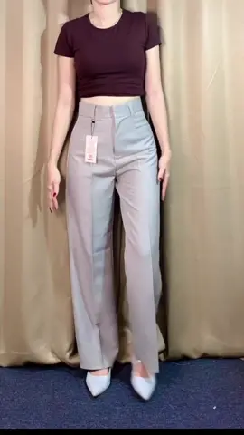 Warna beige, panjang 100cm bahan premium woll hightwaist 