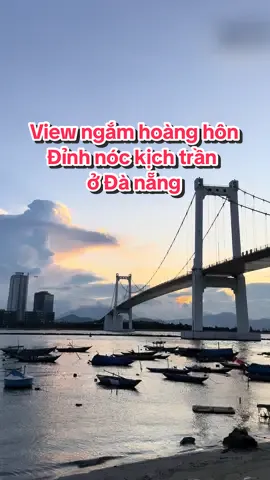 Chiều hoàng hôn trên cầu Thuận phước thật sự là cái gì đó khó quên ❤️#chillvibes #hoanghon #cauthuanphuoc #bophovebien #binhyeudanang 