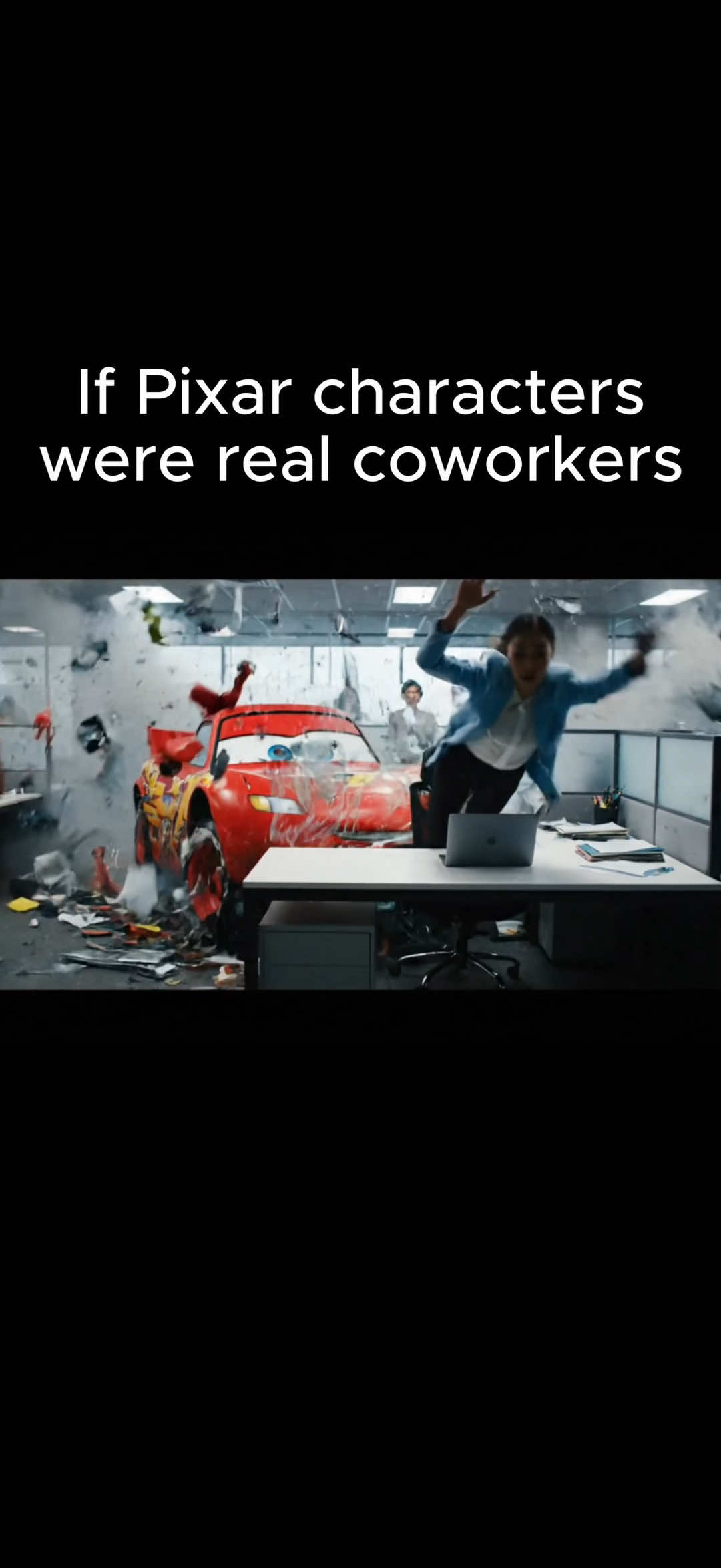 If Pixar characters were real coworkers  #parody #ai #disney #pixar #googleveo3 