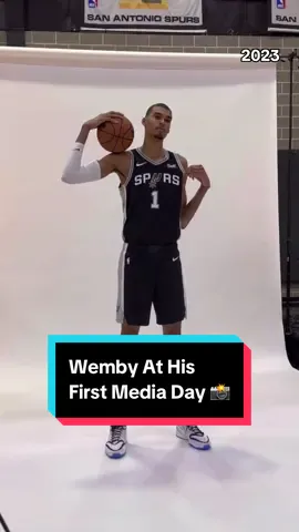 Wemby at his first media day 📸 #NBA #Basketball #Spurs #Wemby 