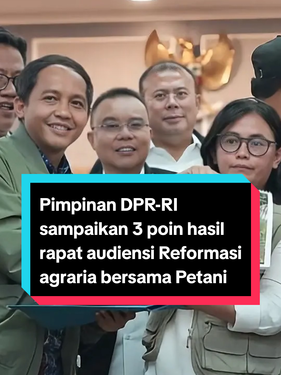 Dalam momentum Hari Tani Nasional, DPR RI menegaskan dukungan terhadap pembaruan agraria. Melalui audiensi dengan petani, tiga kesimpulan strategis pun disampaikan oleh Wakil Ketua DPR RI. #sufmidasco #aksinyatadasco #fyp #viralvideo #viraltiktok 