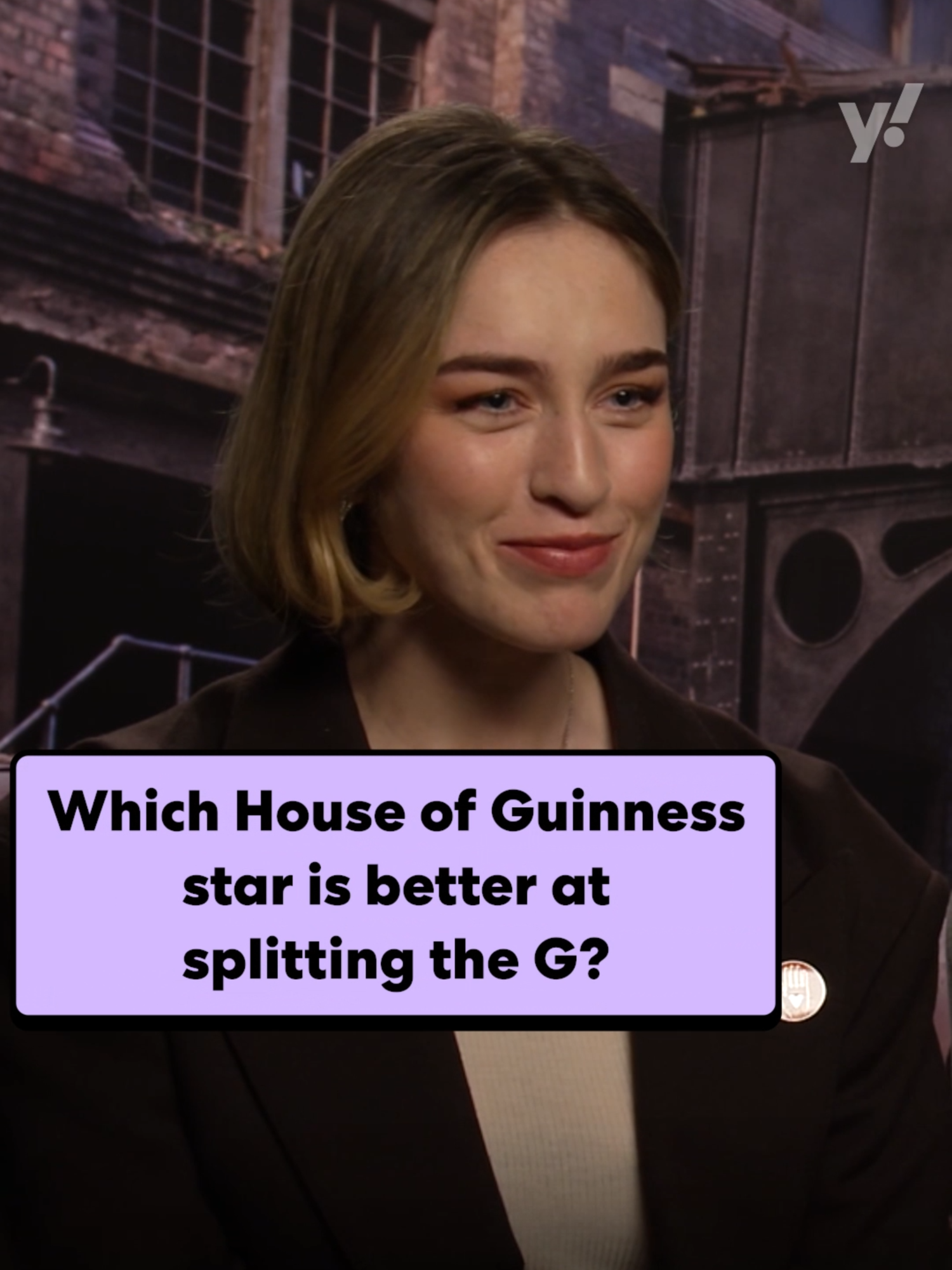 🍺 'Splitting the G', the drinking challenge where you have to take a single, perfect, first gulp of Guinness so the level of the drink stops in the centre of the 'G' on the Guinness logo. Difficult to do... but if you've been working on Netflix's new show House of Guinness you'd surely be an expert by now, right?  #houseofguinness #guinness #splittheg #nextonnetflix