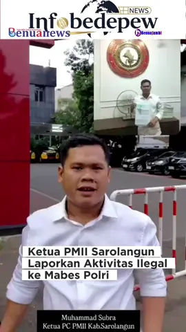 📢 “Kami tak akan diam!” Ketua PMII Sarolangun bongkar dugaan aktivitas ilegal yang dibekingi oknum aparat. Laporan resmi masuk ke Mabes Polri. #breakingnews  #pmii  #sarolangun  #fypindonesia 