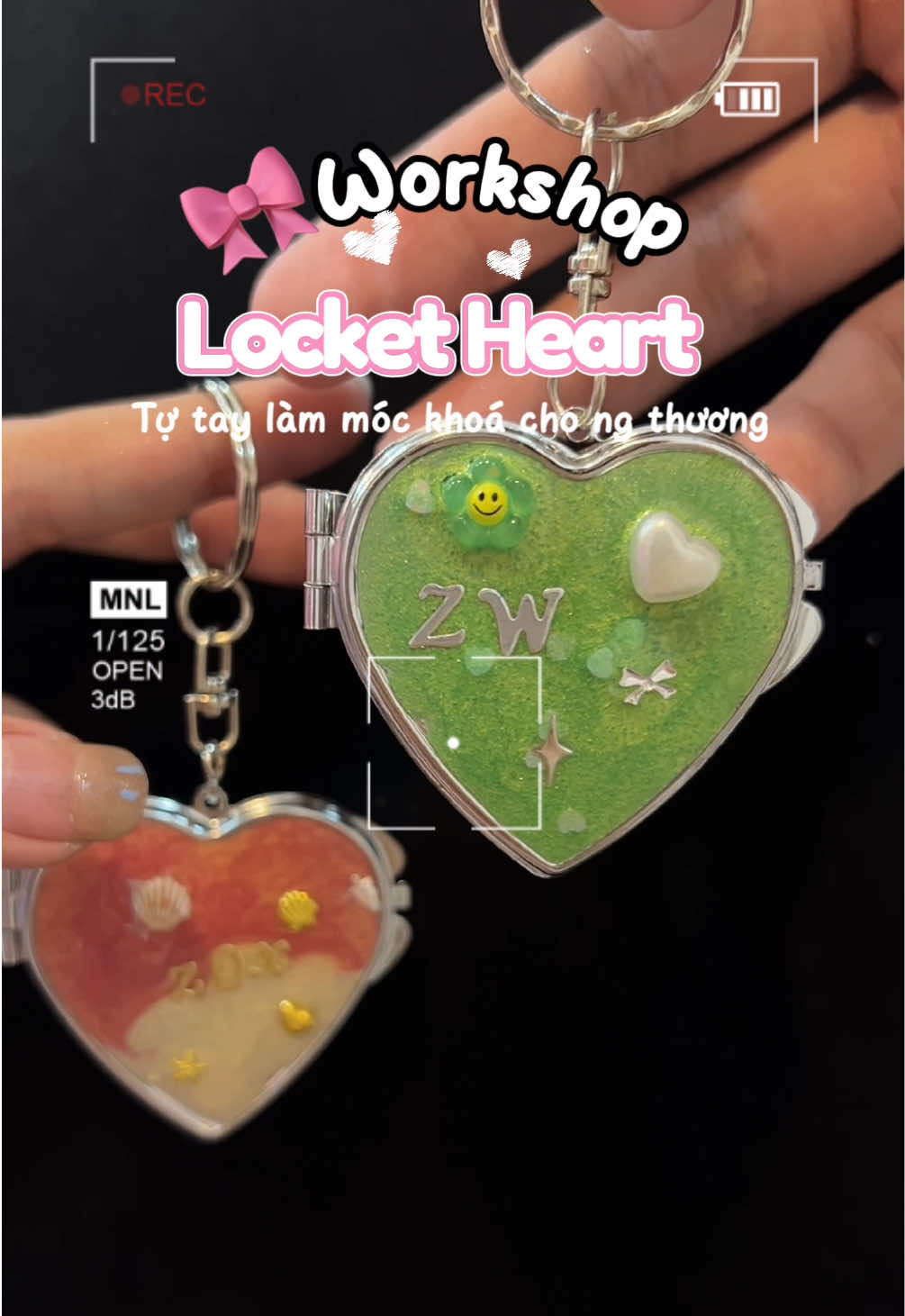 Móc khoá có ảnh người thương quá ý nghĩa luôn💗 #1997baeshop #xuhuong #workshopsaigon #locketheart 