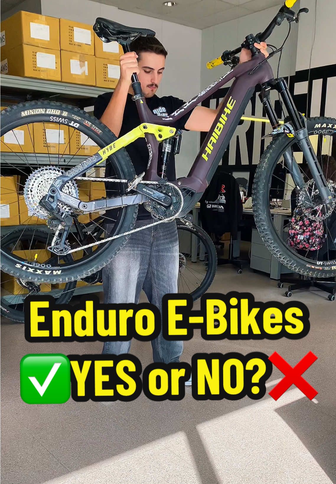 🤔Are e-bikes currently the most fun type of MTB?✅ 🔊Haibike hybe 10.5🔊 #allmountainstyle #ebike #enduro #cycling #downhill 