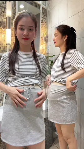Chiếc chân váy bầu chữ A #chanvaybau#dobaucongso#megautho#mebimsua
