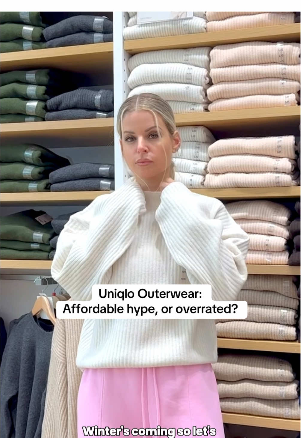 Uniqlo outerwear… cute or just TikTok hype? 👀🖤 #OuterwearEdit  #Luxuryforless #highlow #O#OOTDCheckouterwear