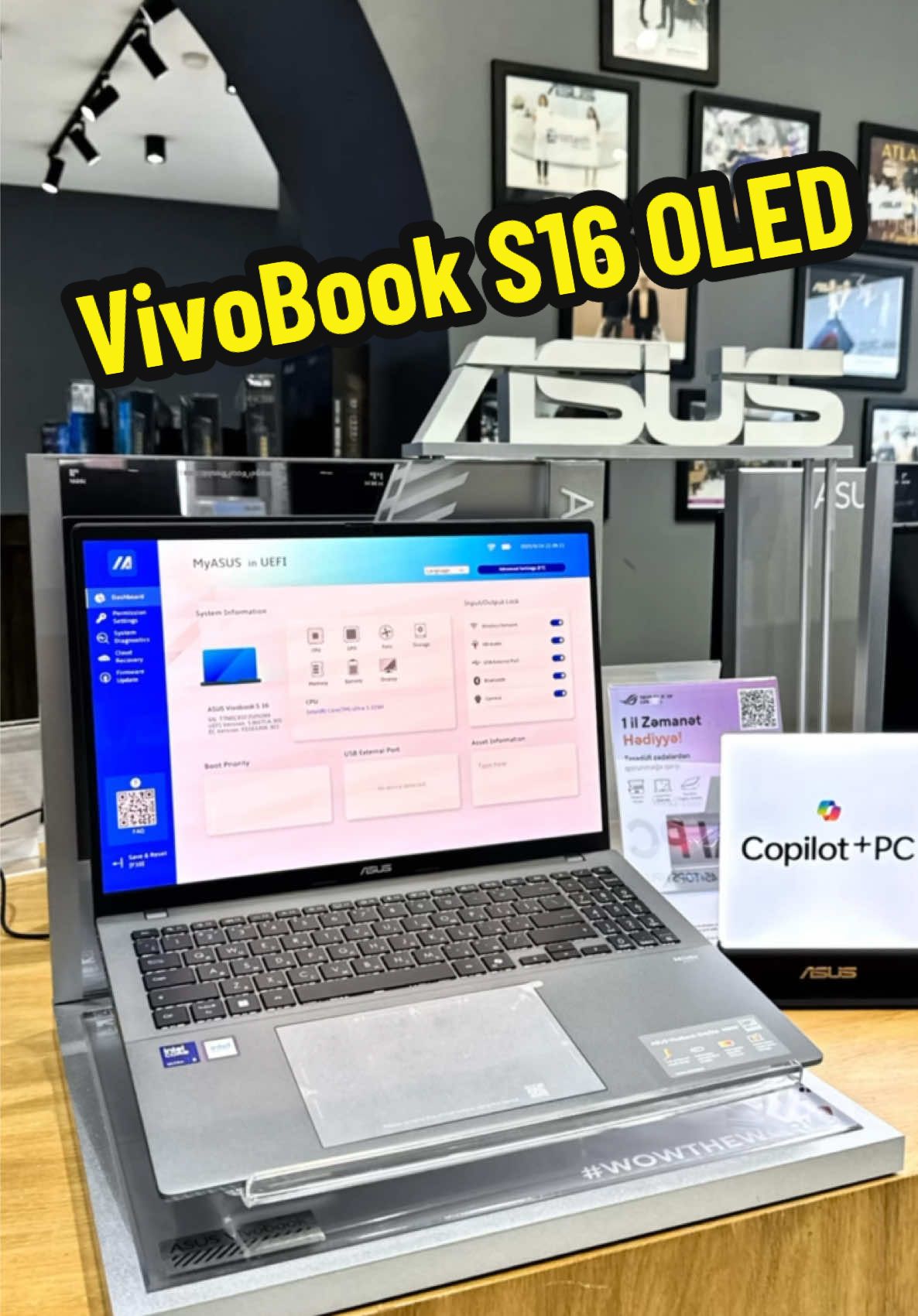 Yeni VivoBook S16 OLED modeli😍 #asus #vivo #kəşfett #keşfeteyiz #flypシ 