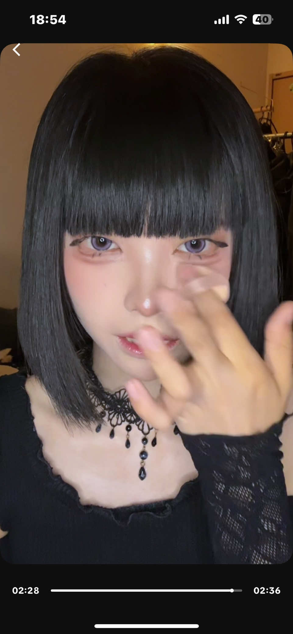 地雷系メイク!! あんまり納得いってないのでまた挑戦させてください^> <^ #一重 #一重メイク #地雷系 #地雷メイク #地雷系女子 