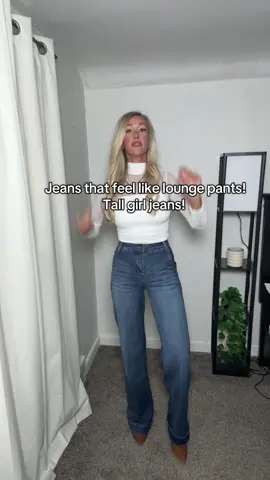 Jeans that’s feel like lounge pants! Tall girl jeans! Jeans with class and comfortable to wear all day! #jeans #tallgirl #fallfashion #denim #longlegs 