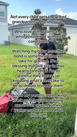 Sounds horrible, but having a baby made me 10x more grateful for the love & adoration my parents gave my siblings & I growing up. Seeing them love my baby girl brings me so much joy, tears, & laughter. There will never be enough words in any sentence or in any world to explain my love for my parents. The way they love my babies without reason is the purest reminder that unconditional love still exist in a crazy world we live in today. 🩷