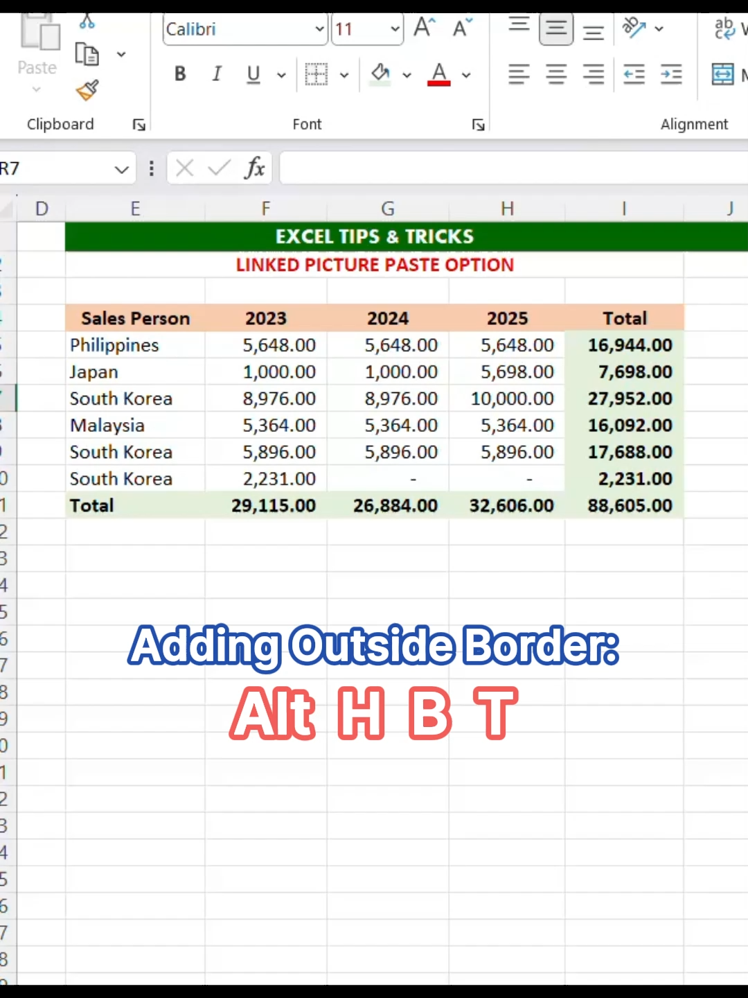 Check this out how I created a Linked Picture from an Excel Table. Shortcut key for adding Borders. | Excel Tutorial  #exceltips #exceltutorial #excel #exceltricksandtips #excelformulas #LearnExcel #excelforbeginners #spreadsheet #excelborders #linkedpicture