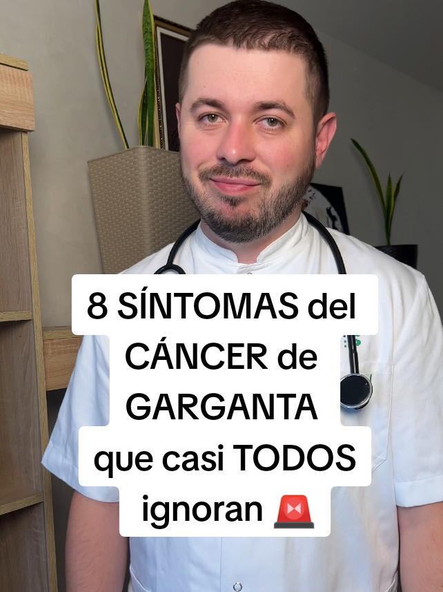 Estos síntomas parecen inofensivos… pero podrían ser señales de algo MUY serio como cáncer de garganta 🚨⚕️. ¡Tu salud es primero! #Salud #Prevención #Cáncer #Síntomas #Garganta 