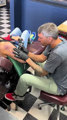 Here’s a custom piece with inspiration from a variety of pivitable life experiences. Tattooed by Alex. Old Salt Tattoo. Walk ins and appointments welcome. #tattoo #oldsalttattoostudio #jacksonvillenc #customtattoo #colortattoo 