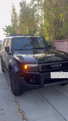 Sorry i just really love my car!!! Im allowed to make asmr videos in my new car!! #stockmycarwithme #newcar #toyotalandcruiser #toyota #girlcar