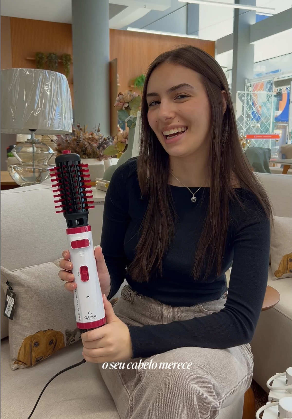 Conheça a Escova Rotativa Gama!💆‍♀️💖 #escovarotativa #escovasecadora #cabelo #fyp 
