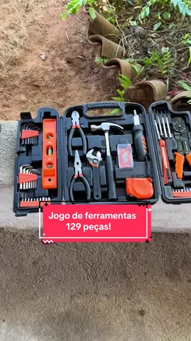 Kit Jogo maleta de ferramentas 129 peças #kitferramentas #tiktokshop #criacoesderenato #montadinhabh #montadinhasp  @Renato ciclista  @Renato ciclista  @Renato ciclista 