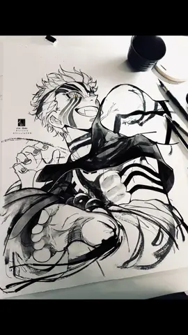 Weaklings make me sick #Akaza #demonslayer #anime #art #fyp 