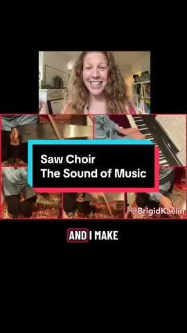 The Sound of Music very obviously needed to be arranged for 4-part musical saw. Lots of tutorials and other fun music adventures on my YT page … #musicalsaw #musician #outsiderart #composer #choir 