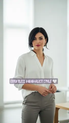 Elevate your everyday wardrobe with effortless minimalist style! 🤍 Imagine crisp white tops paired perfectly with slim trousers and timeless neutral trench coats — a clean look that never goes out of style. Whether you're stepping out for a casual brunch or a chic evening, this combo has you covered. Discover the beauty of simplicity and sophistication with pieces that speak volumes without saying a word. #MinimalistStyle #EffortlessFashion #NeutralTones #ChicAndSimple #WardrobeEssentials