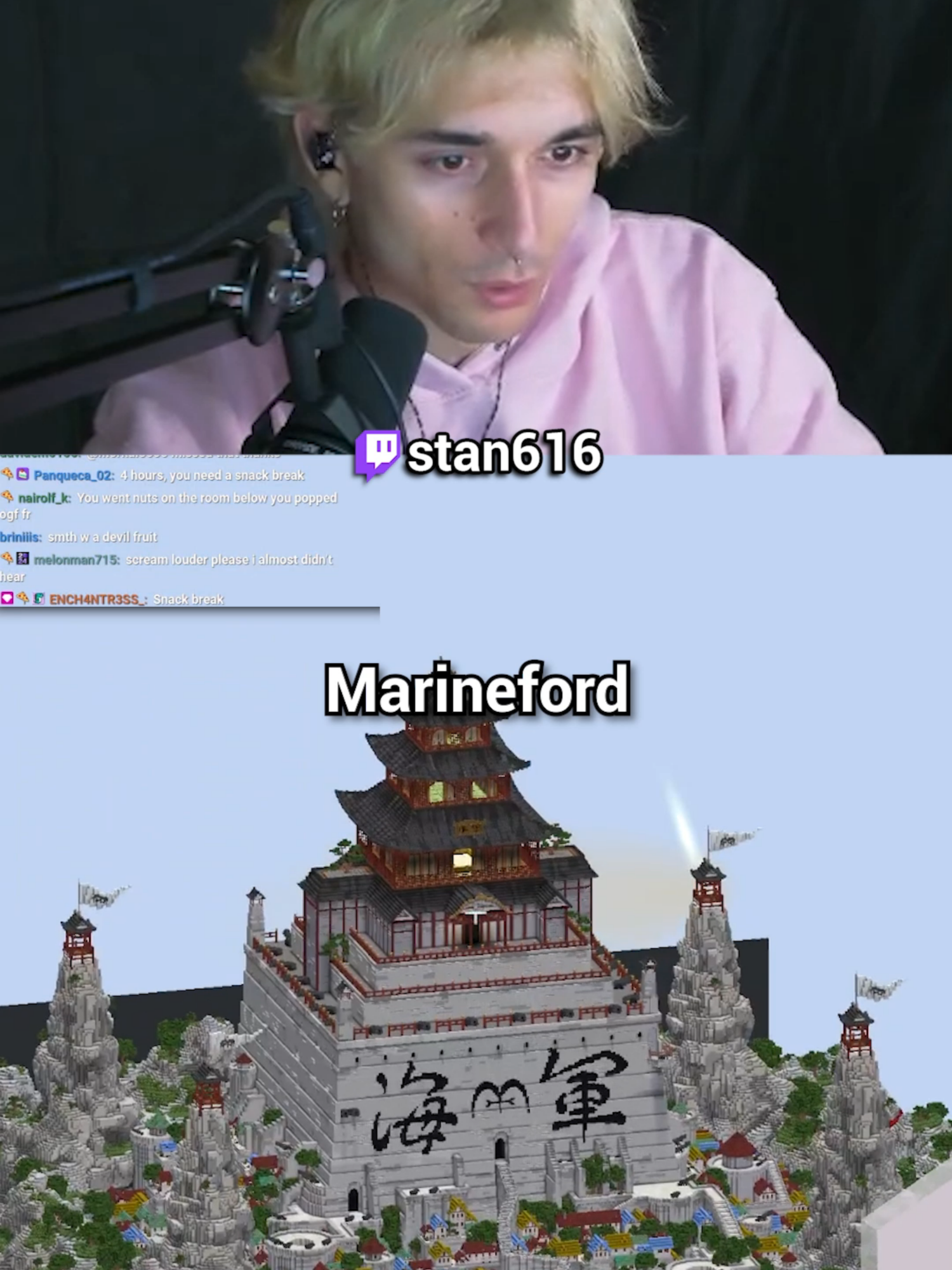 Building MarineFord Day 16 #Minecraft #onepiece