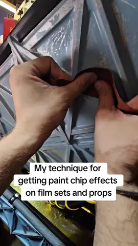 This is just a quick tip For how I get this paint shipping effect on props, I'll do a more in-depth video because it's more than just using tape. #cosplay #DIY #art 