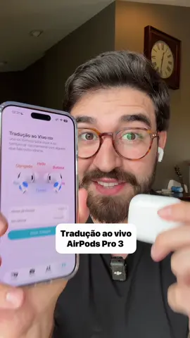 Essa tradução ao vivo do novo AirPods Pro 3 é surreal, eu acabei de testar e isso vai furar a bolha da comunicação no mundo todo.