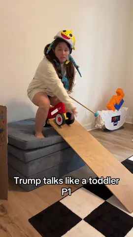 Trump talks in toddler part 1. Tag me in nonsense he says for pt 2! #fdt #toddlertrump #fypシ #politics 