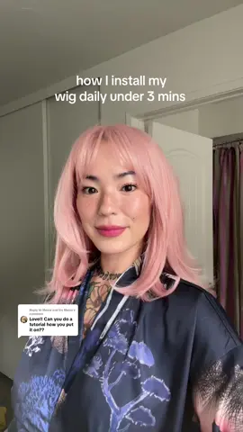Replying to @Moxie and his Mama it’s super easy especially once you get a hang of it! Nothing beats being able to just throw on a wig and go haha #pinkwig #wiginstall #wigtutorial #easywiginstall #pinkhair 