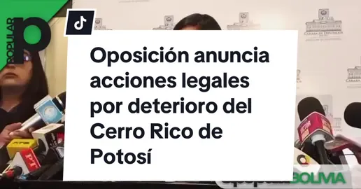Oposición anuncia acciones legales por deterioro del Cerro Rico de Potosí La diputada electa de la Alianza Libre, Lissa Claros, anunció que presentará acciones legales contra los ministerios de Medio Ambiente y Culturas por incumplimiento de deberes en la preservación del Cerro Rico de Potosí. La legisladora denunció que la falta de control permitió más de 50 hundimientos y la formación de un cráter de gran magnitud, atribuídos a la minería ilegal y asentamientos sin regulación. Claros advirtió que este deterioro afecta a un patrimonio histórico y cultural reconocido por la Unesco. #ElPopular #ElPopularBolivia #PopBolivia #PopNews