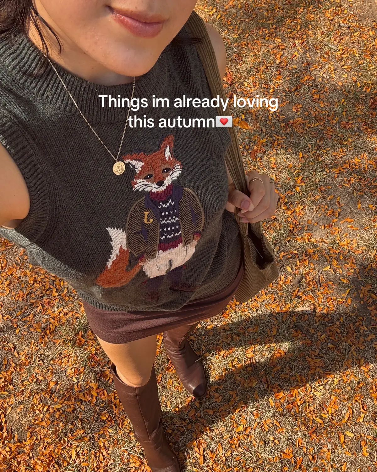 - seeing these golden leaves scattered everywhere - reading Weyward by @emilia literally every chance I get ✨(recommend by @hannahrosieadkins ) - finally feeling the chill of a crisp autumn morning  - vegan pumpkin cold foam at my local cafe  - this fox sweater I got in England from Joules 🦊 - listening to autumn playlists🍁 #autumnoutfitideas #cottagecorestyle #autumnoutfits #cozyautumn #fallreads 