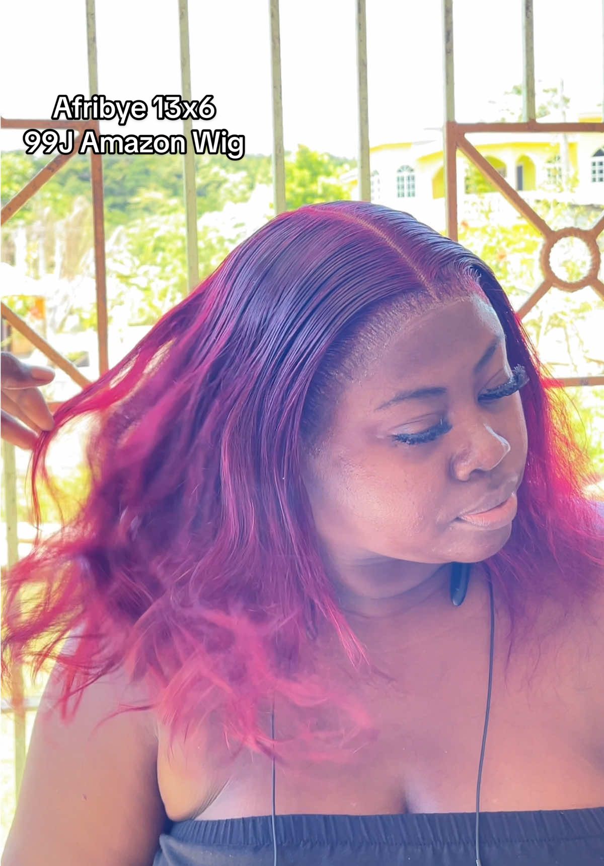 Help me wish my mom a Happy Birthday in the comments 🥳💕Afribye Burgundy Wig Human Hair 200% Density 13x6 99j Body Wave Lace Front Wigs Human Hair Pre Plucked @afribyewigs_amazon #wiginfluencer #amazonwigs #happybirthdaymom #99jwiginstall #bobwig 