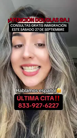 AGENDA LA ÚLTIMA CITA‼️ Está es tu última oportunidad 🤝 Hablamos español y te ayudamos en casos de migración y criminales 🙌🏼 Llama ya 833-912-1511  #douglasgeorgia #abogadodeinmigracion #latinosenusa🇺🇸 #comunidadlatina #mexicanosenusa 