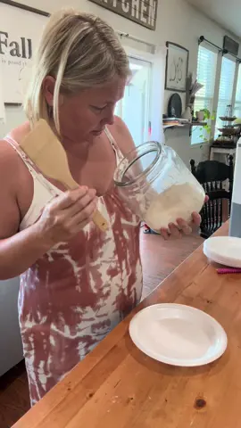 Jumping back on the sourdough train 🚂🥖 I’m only on day 2, but taking y’all along for the ride this time! #SourdoughStarter #HomemadeBread #FromScratch #BakingJourney #MomLifeUnfiltered”