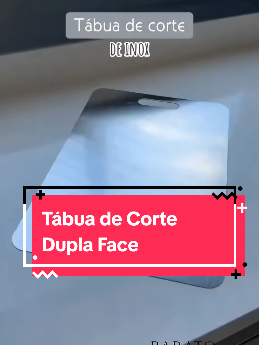 Tábua de Corte Dupla Face Premium de Titânio - Aço Inox de Grau Alimentício para Cozinha e Jantar #tabuadecorte   #tabuainox   #tabuadetitânio   #tabuapremium #tabuaduplaface