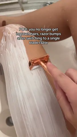 It’s so worth it 🥰 #shavingtips #shaving #singlebladerazor #razorbumps #ingrownhair 