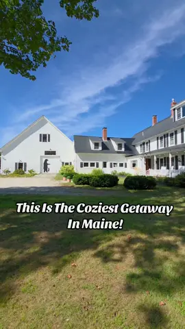 We found the Most Beautiful Lakeside Inn in Maine!!!  Welcome to the stunning Bear Mountain Inn!! @bearmtninnme  The Inn Is A B&B, Wedding Venue, Amazing Corporate Retreat Location... and so much more!  Save For Your Next Trip To Maine ⏬️  • Location: On Bear Pond in Waterford, Maine • Breakfast is included in your room rental... and it's delicious!  • Ways to stay: Rent a  private cabin, The Lake House,  stay in one of the gorgeous rooms, or book the Inn for your events in the winter - from private parties to corporate retreats! You can have your event catered as well!!  • Amenities: Kayaks & Canoes, multiple fire-pits, cozy common areas, a hot tub, walking trails, a huge lawn leading down to the water, private water access to Bear Pond... and snowmobile trail access in the winter! There is even a winter pub that opens on Saturdays starting Jan. 17!!  • Find out more @bearmtninnme So.... when are you booking your getaway to Bear Mountain Inn?? #travel #Maine #Autumn 