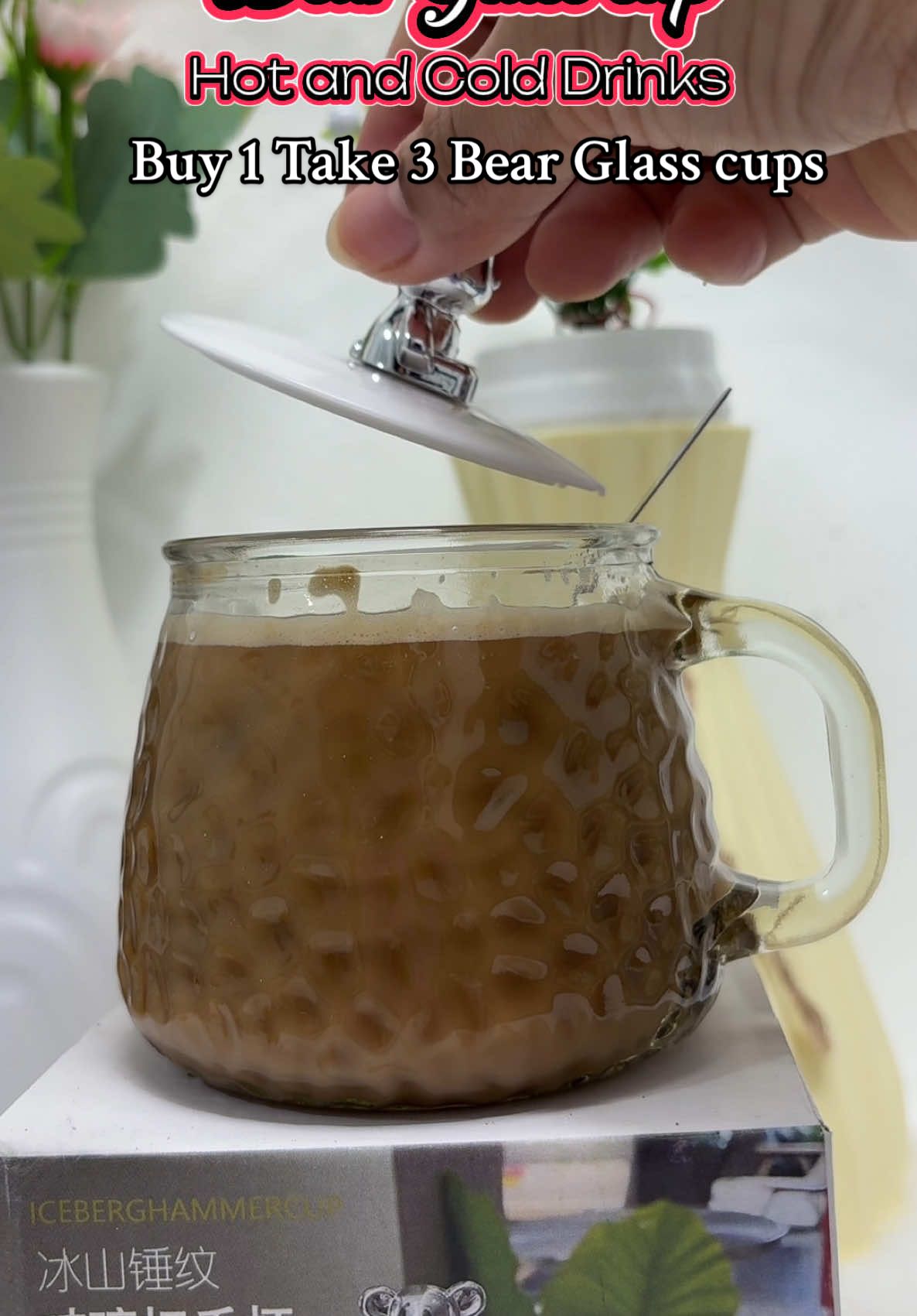 Grabe ang Mura nitong Bear glass cup #cups #glasscup #coffeecups #coffemug #mugs 