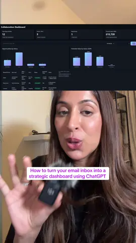 Did you know you can generate insights from your inbox using ChatGPT and other AI tools and turn them in to strategic dashboards for greater visibility and clarity?  #ai #chatgpt #openai #claude #aitoolsforbusiness 
