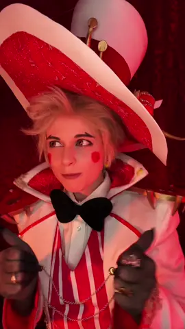 IM CACKLING I HAD TO 😭#lucifercosplay #hazbinhotel #lucifermorningstar #hazbinhotelcosplay #cosplay 
