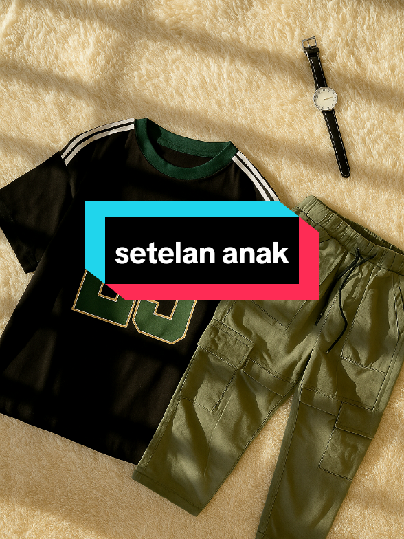 Setelan Kaos Bassball Anak Laki-Laki Distro Cotton 30s dan Celana Cargo Panjang Bahan Parasut Fashion.#setelananak #bajuanak #setelanmurah #foryoupage #fyp 