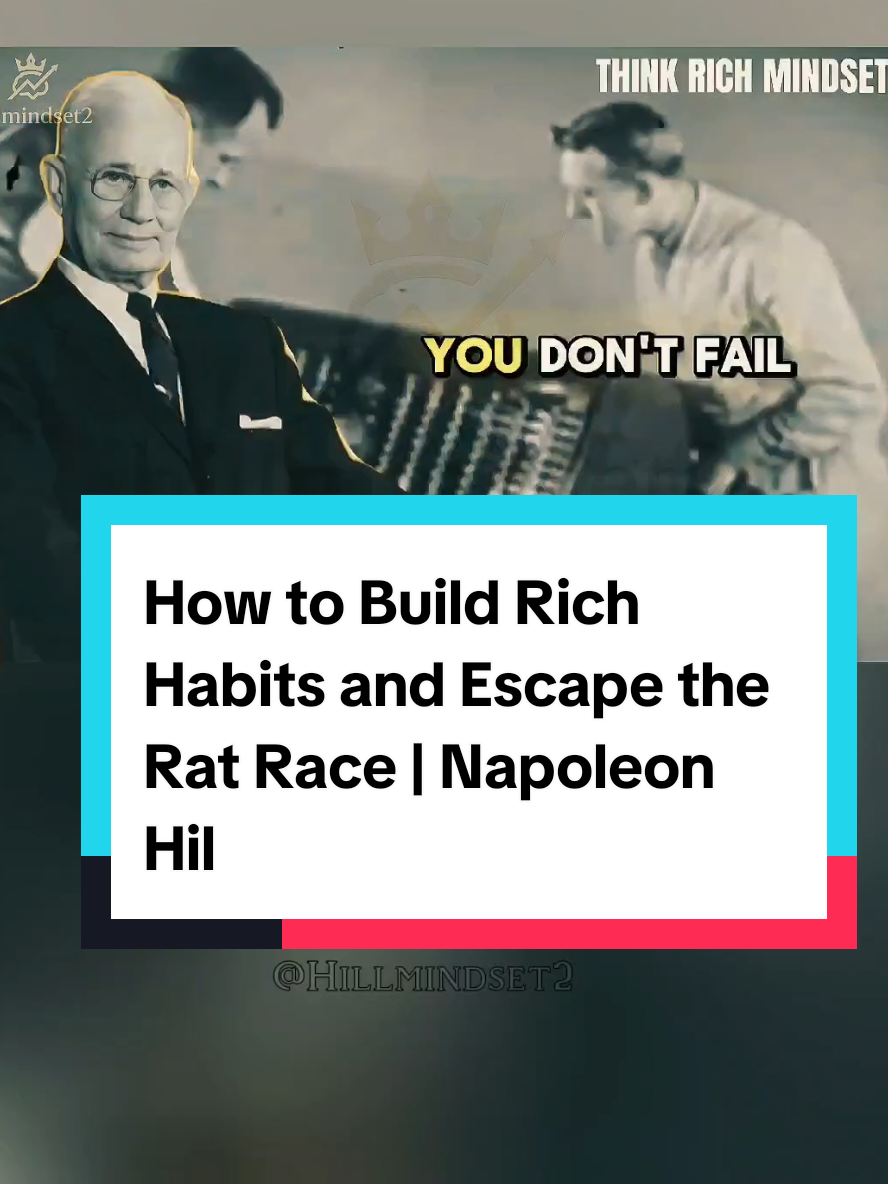 How to Build Rich Habits and Escape the Rat Race | Napoleon Hill #Discipline #viralvideo #ThinkAndGrowRich #SuccessMindset #fyp 