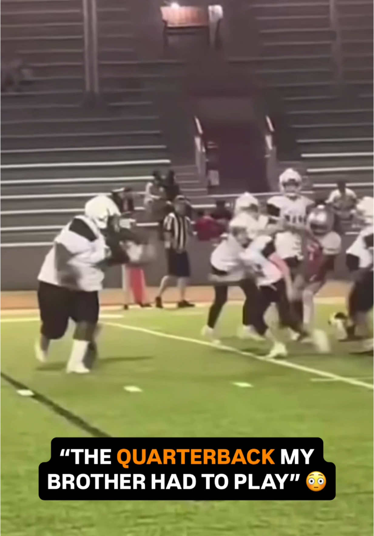 Felt that stiff arm through the screen 😭 (via braylon_elderbrook/IG) #espnsocial #football 