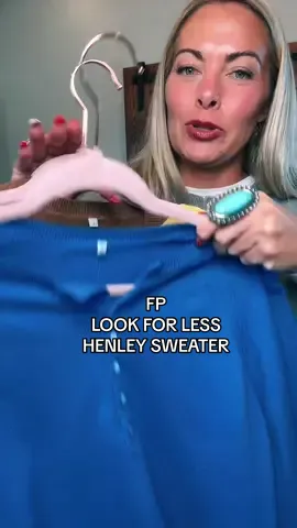 You can get a couple of these sweaters for the price of the big brand! #henleysweater #knitsweater #vibrantbluesweater #sweaterstyle #royalbluesweater @SCUSTY 