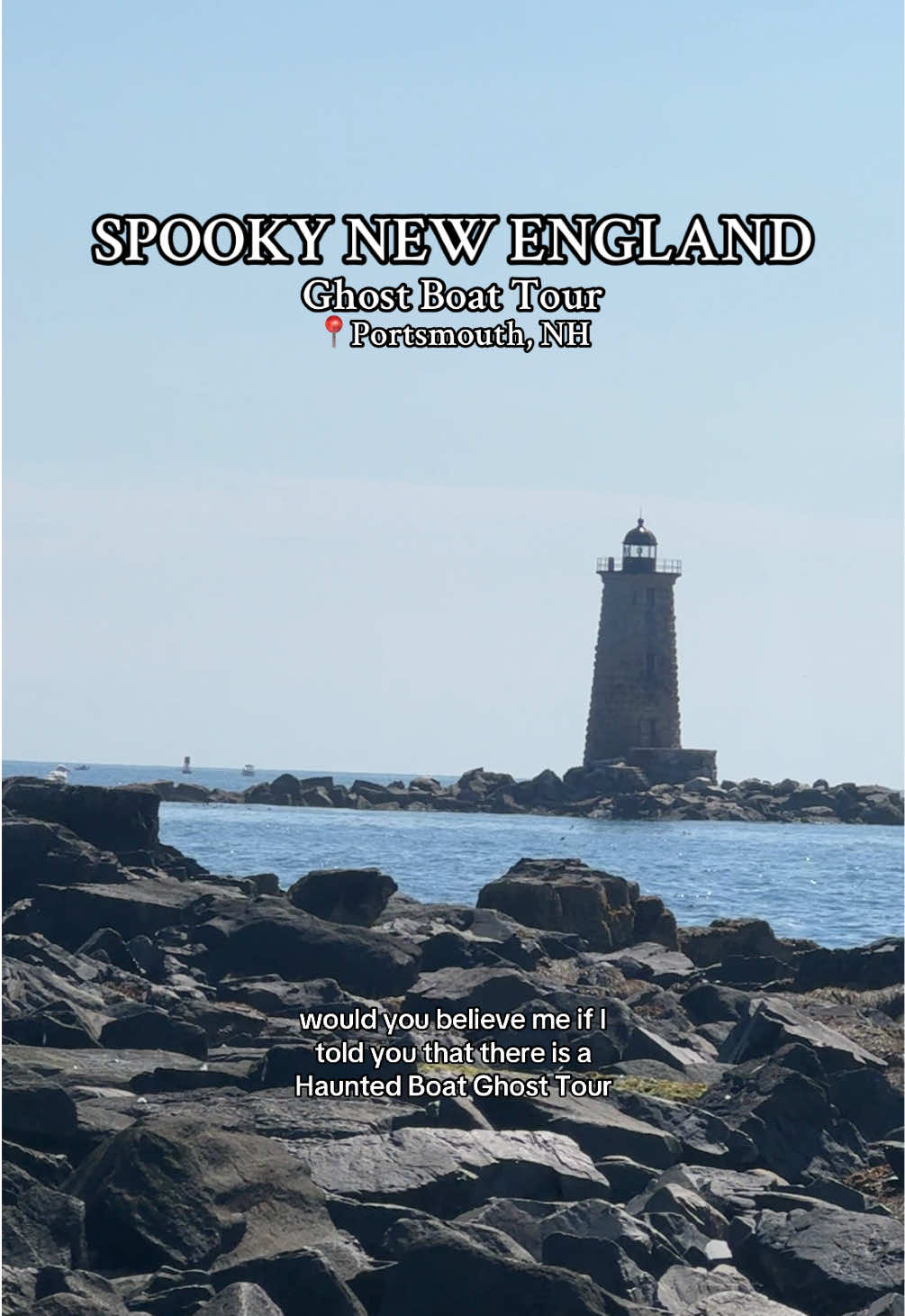 👻⚓ Ghosts of the Seacoast by boat?! We joined Roxie Zwicker of New England Curiosities as we sailed out to Wood Island Life Saving Station — once home to brave surfmen who rescued shipwrecked sailors. We tried to reach the spirits still lingering there… with dowsing rods. 🌊✨ #portsmouthnh #portsmouth #spookyseason #newhampshire #hauntedtok 